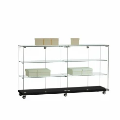 Glasvitrine Trento 8. m/4 hylder & glastop
