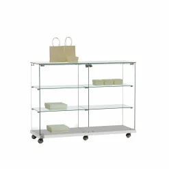 Glasvitrine Trento 7. m/4 hylder & glastop