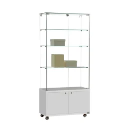 Glasvitrine Trento 4. m/3 hylder & skab