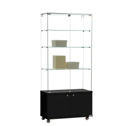 Glasvitrine Trento 4. m/3 hylder & skab