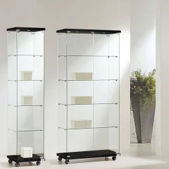 Glasvitrine Trento 2L. m/2 LED spot, hvid