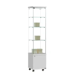 Glasvitrine Trento 3L. m/LED spot & skab