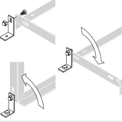 Gulvmonteringsbeslag 4 stk.