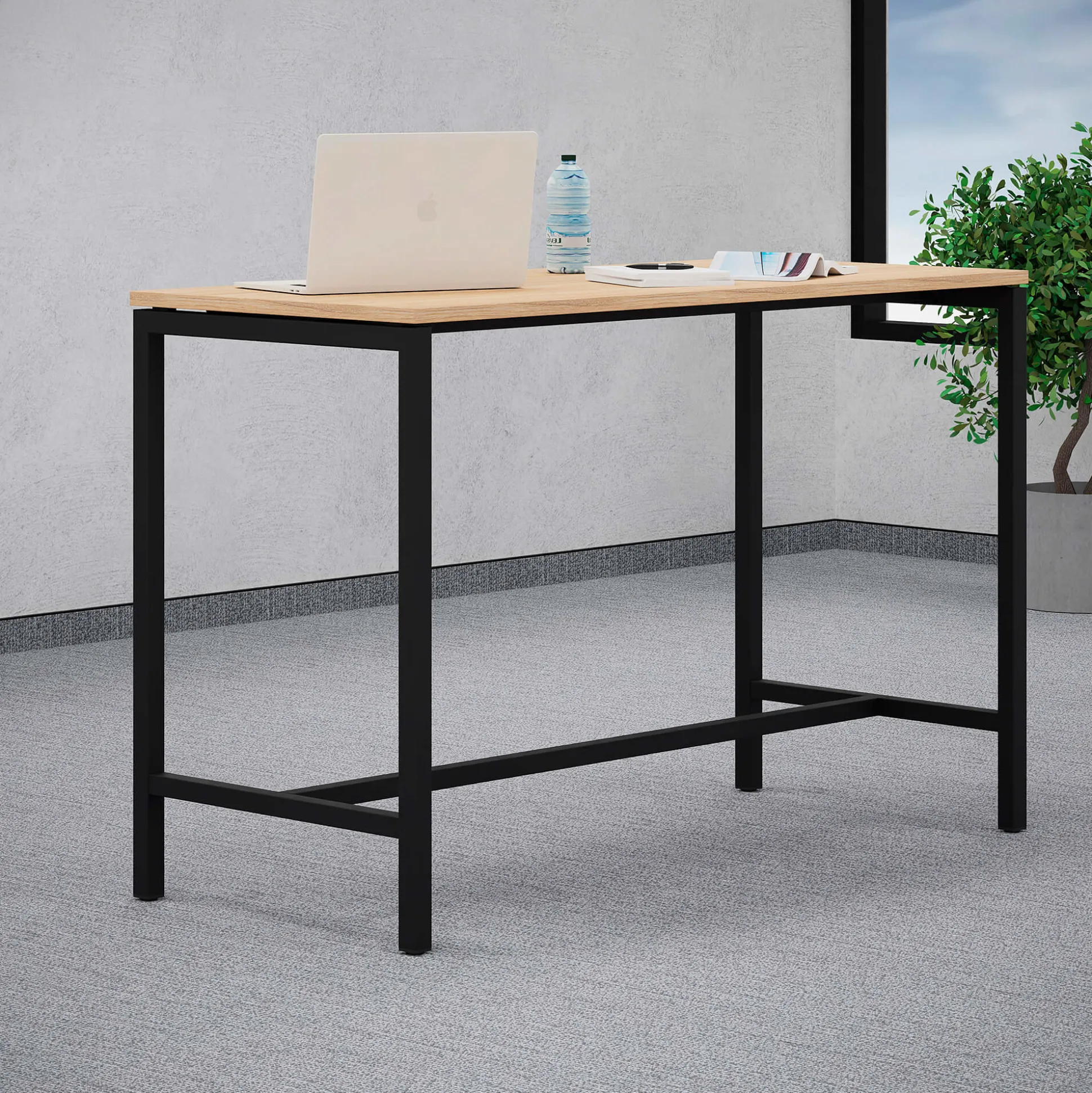 Højbord Monik 70x160, sort stel