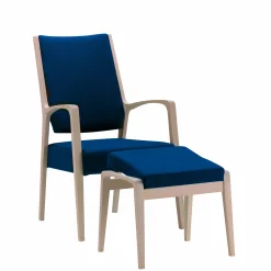 Hvilestol 7030, eg/blå