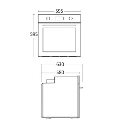 Indbygningsovn Scandomestic XO 6500