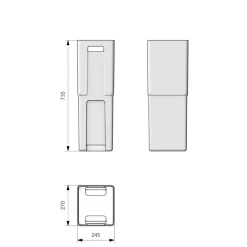 Inderbeholder til Bica 65 liter