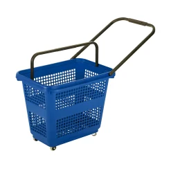 Indkøbskurv på hjul 54 liter, blå