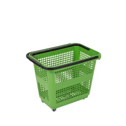 Indkøbskurv på hjul 54 liter, grøn