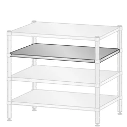 Inox Standard glat hylde d40x90 cm
