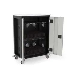 Ipad skab 32 rum med opladning, sort/grå