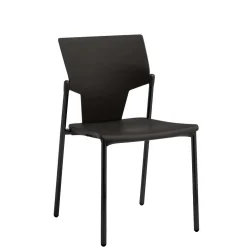 Kantine/mødestol Aktiva, sort stel