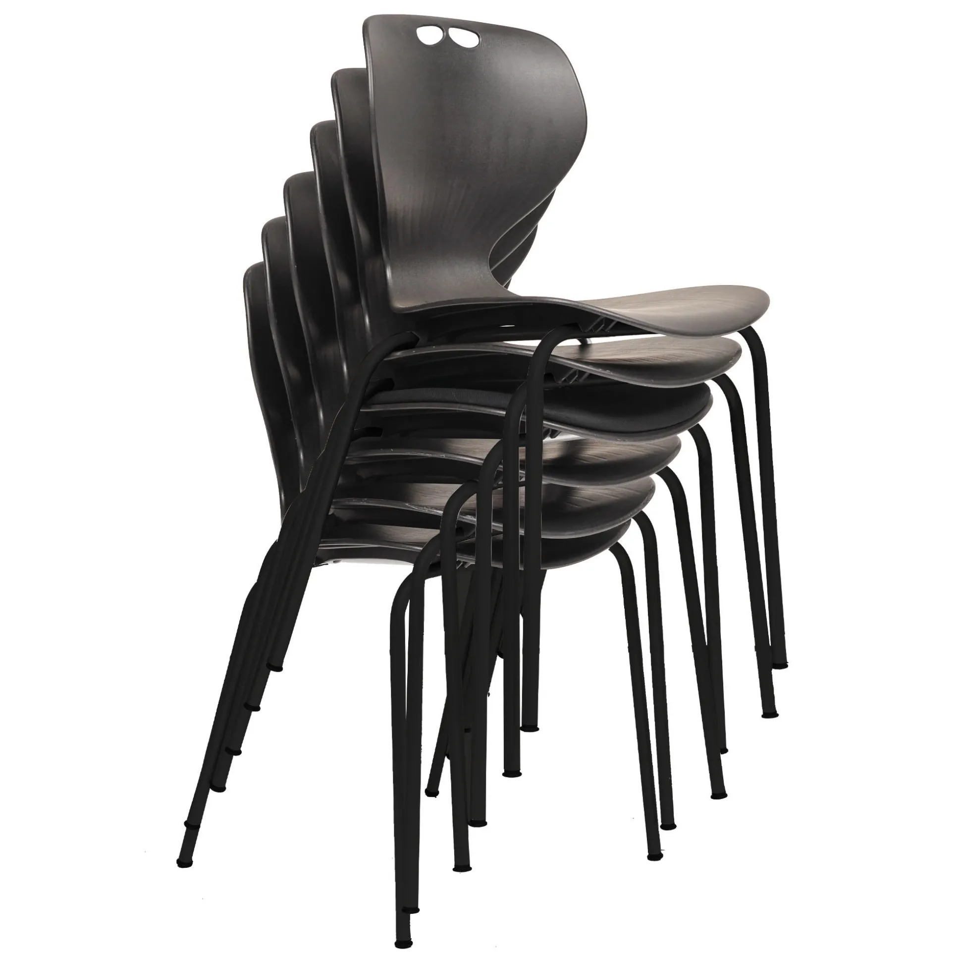 Kantinestol Oporto Mata m. polster/sort stel