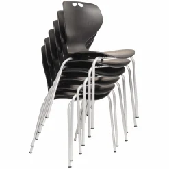 Kantinestol Oporto Mata, m. polster/blankt stel