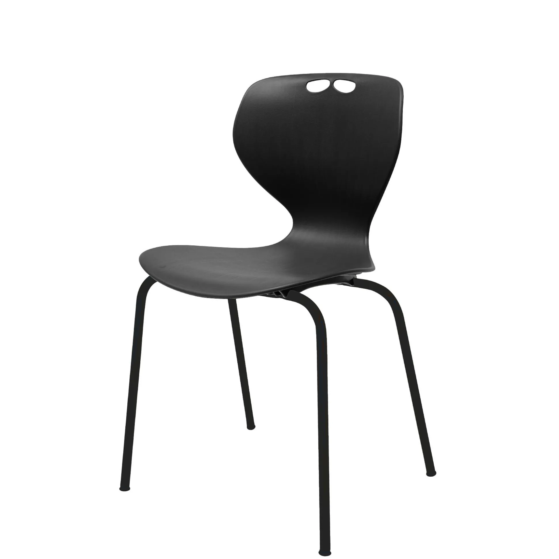 Kantinestol Oporto Mata, sort stel