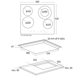 Keramisk kogeplade Scandomestic K 62