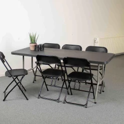 Klapbord American med 6 Samson Lux klapstole