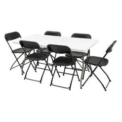 Klapbord med 4 Samson stole