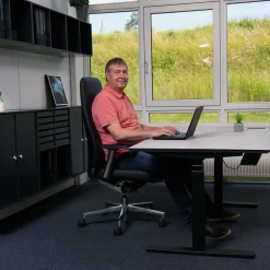 Kontorstol ELC Arco læder sort