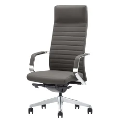 Kontorstol ELC Excellence læder mørkegrå