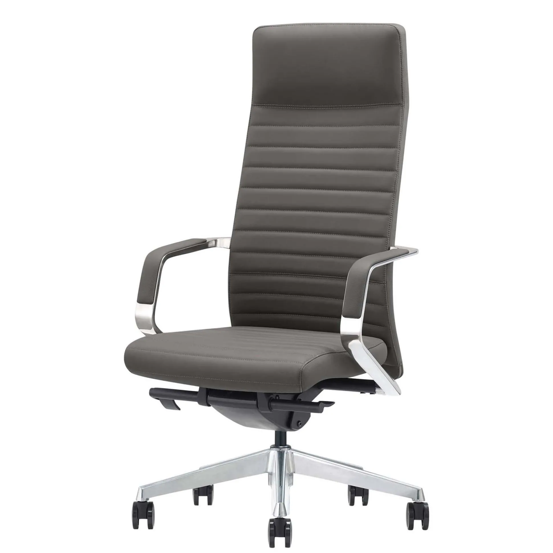 Kontorstol ELC Excellence læder mørkegrå