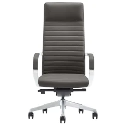 Kontorstol ELC Excellence læder mørkegrå