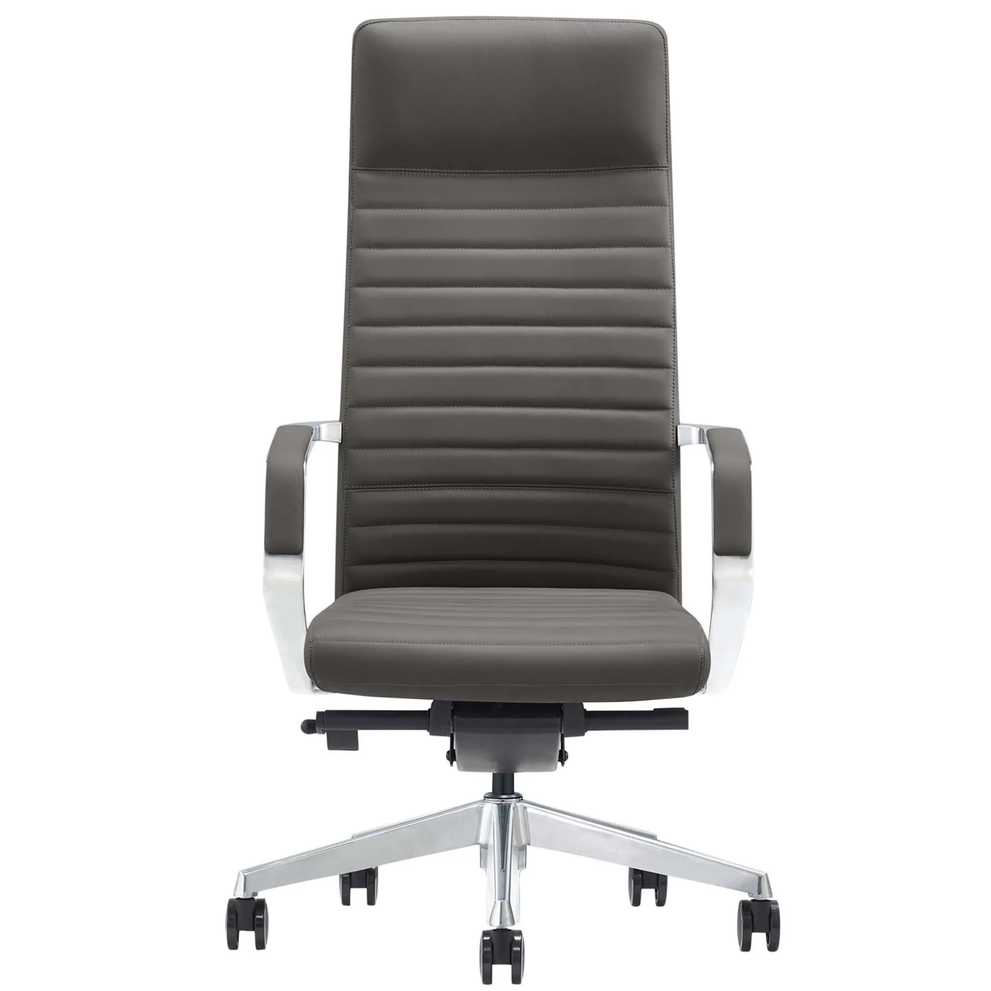 Kontorstol ELC Excellence læder mørkegrå