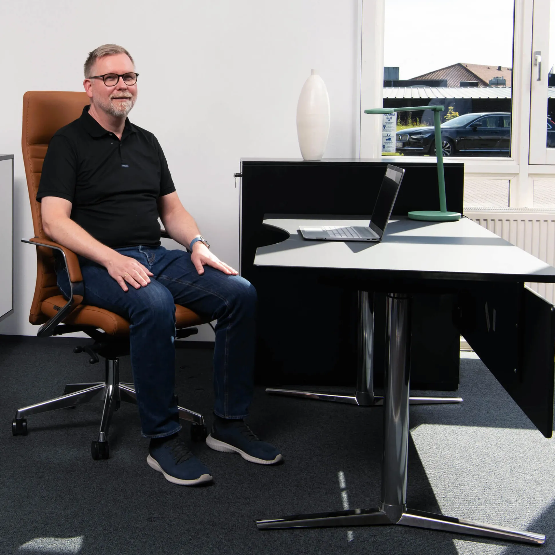 Kontorstol ELC Excellence læder brun