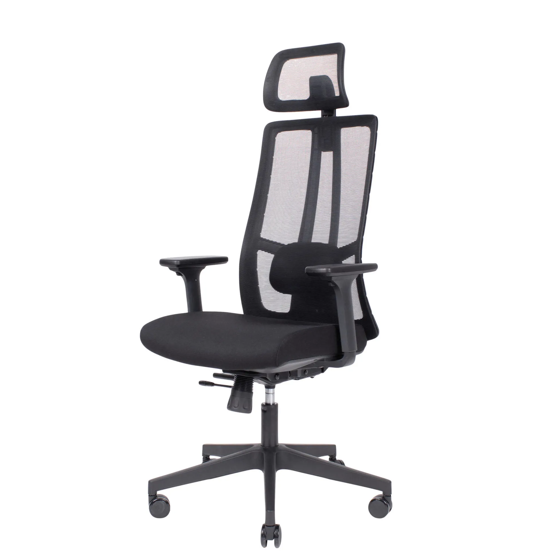 Kontorstol ErgoTek med nakkestøtte sort