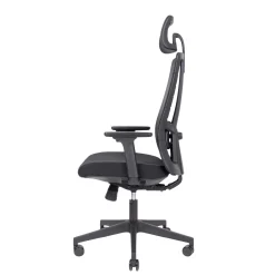 Kontorstol ErgoTek med nakkestøtte sort