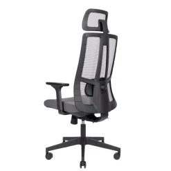 Kontorstol ErgoTek med nakkestøtte grå