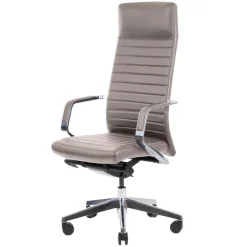 Kontorstol Excellence læder grå/taupe
