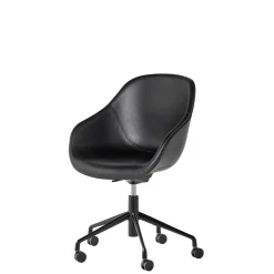 Kontorstol HAY AAC 155, sort/sort læder