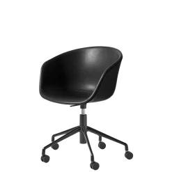 Kontorstol HAY AAC 53, sort/sort læder