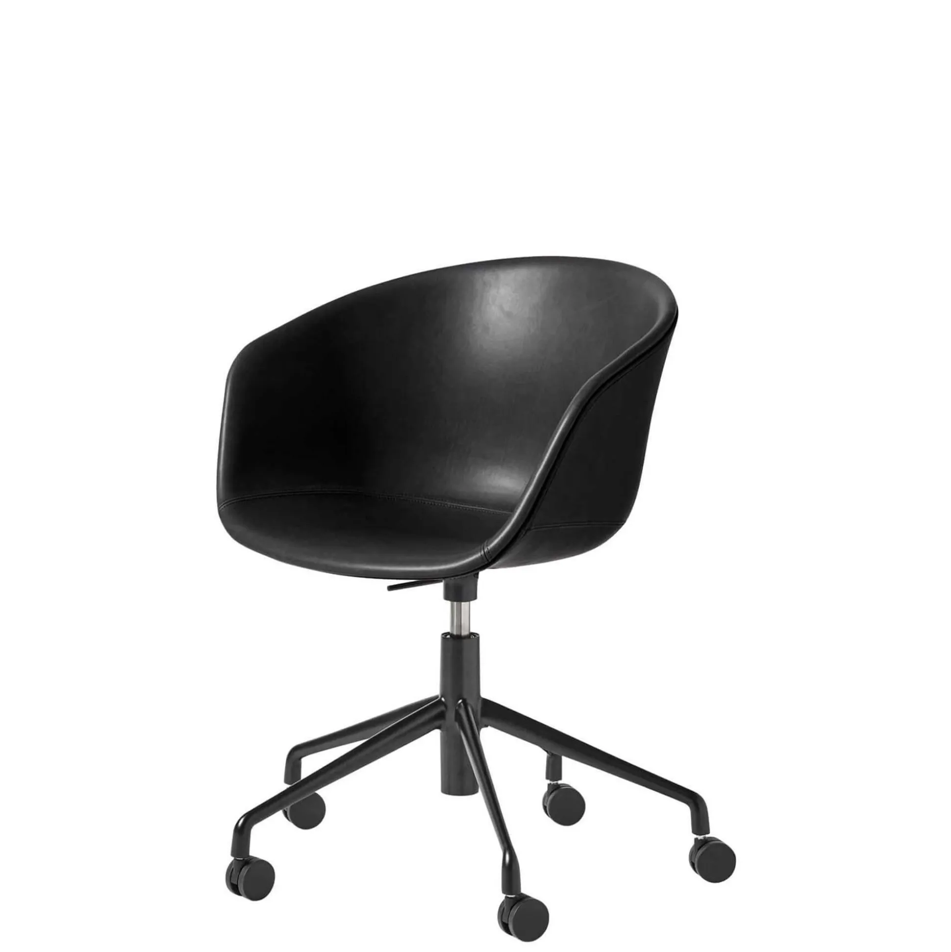Kontorstol HAY AAC 53, sort/sort læder