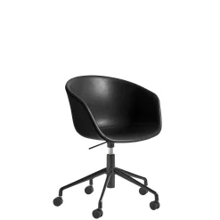 Kontorstol HAY AAC 53, sort/sort læder