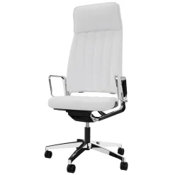 Kontorstol hvid læder VINTAGEis5 32V4
