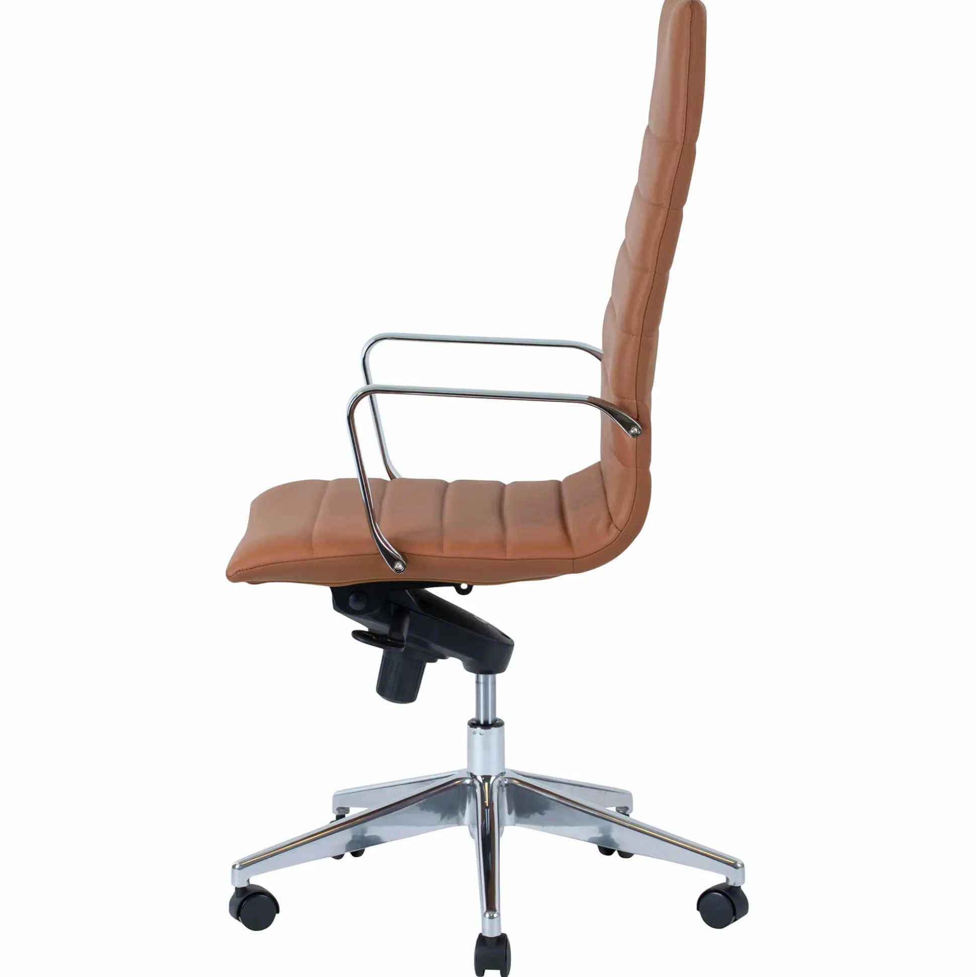 Kontorstol Prestige høj ryg, cognac brun