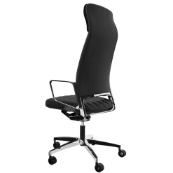 Kontorstol sort læder VINTAGEis5 32V4