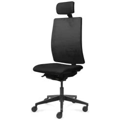 Kontorstol Work høj ryg, sort
