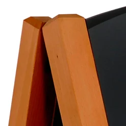 Kridttavle A-skilt buet, mørk træ