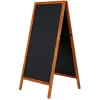 Kridttavle A-skilt høj, mørk træ