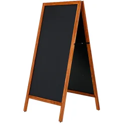 Kridttavle A-skilt høj, mørk træ