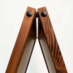 Kridttavle A-skilt m. markers, mørk træ