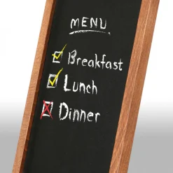 Kridttavle bord 21,6x27,9 cm, mørk træ