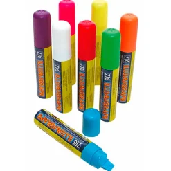 Kridttavle marker sæt 8 farver, 15 mm