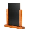 Kridttavle menuholder A5, mørk træ