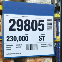 Lagerlomme m supermagnet A4 tvær 10 stk.