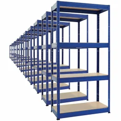 Lagerreol Future 45x90x180h blå, Sættilbud 10 stk