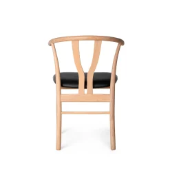 Leighton stol i massivt eg og ægte læder